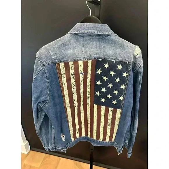 Black X  Mens Blue Denim Jacket  -  Large - Picture 5 of 5